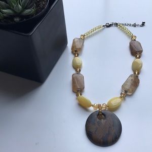 Beaded rock necklace